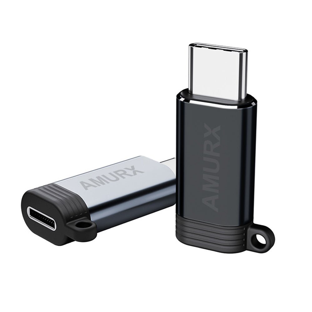 Amurx Lightning Female to USB - C Male Adapter 2 - Pack – Charging & Data Transfer Connector for iPhone 15 Series, iPad Air & Samsung Devices (Not for Audio/OTG) by Amurx | Electronics > Electronics Accessories > Adapters | Amurx