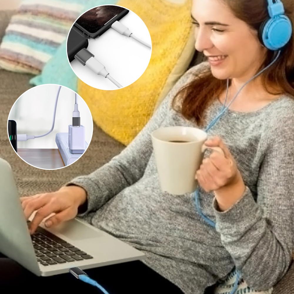 Amurx USB to USB - C Adapter – 2 - in - 1 USB - C Male to USB 3.2 Female + USB - C Female to USB - A Male, 10Gbps Thunderbolt Compatible with iPhone 16/15, MacBook, iPad, Samsung Galaxy by Amurx | Electronics > Electronics Accessories > Adapters | Amurx