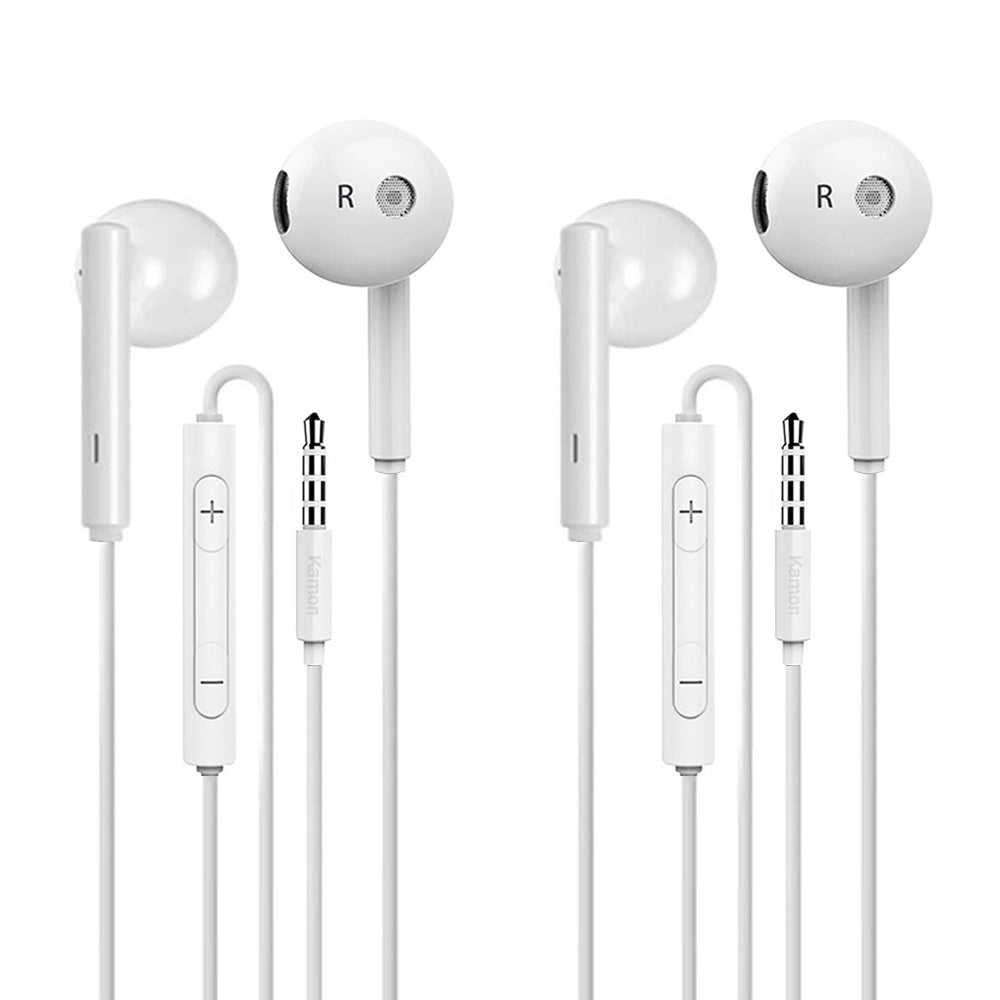 Kamon Wired Earbuds with Mic & Remote – In - Ear 3.5mm Headphones - Luckybay
