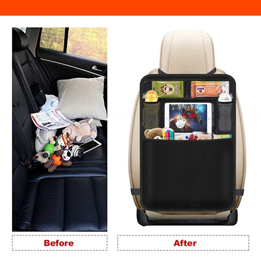 Luckybay 2 - in - 1 Car Seat Protector & Kick Mat – Kids Backseat Organizer with Tablet Holder, Storage Pockets & Waterproof Cover by Luckybay | Vehicles & Parts > Vehicle Parts & Accessories > Vehicle Interior Accessories > Vehicle Organizers | Amurx