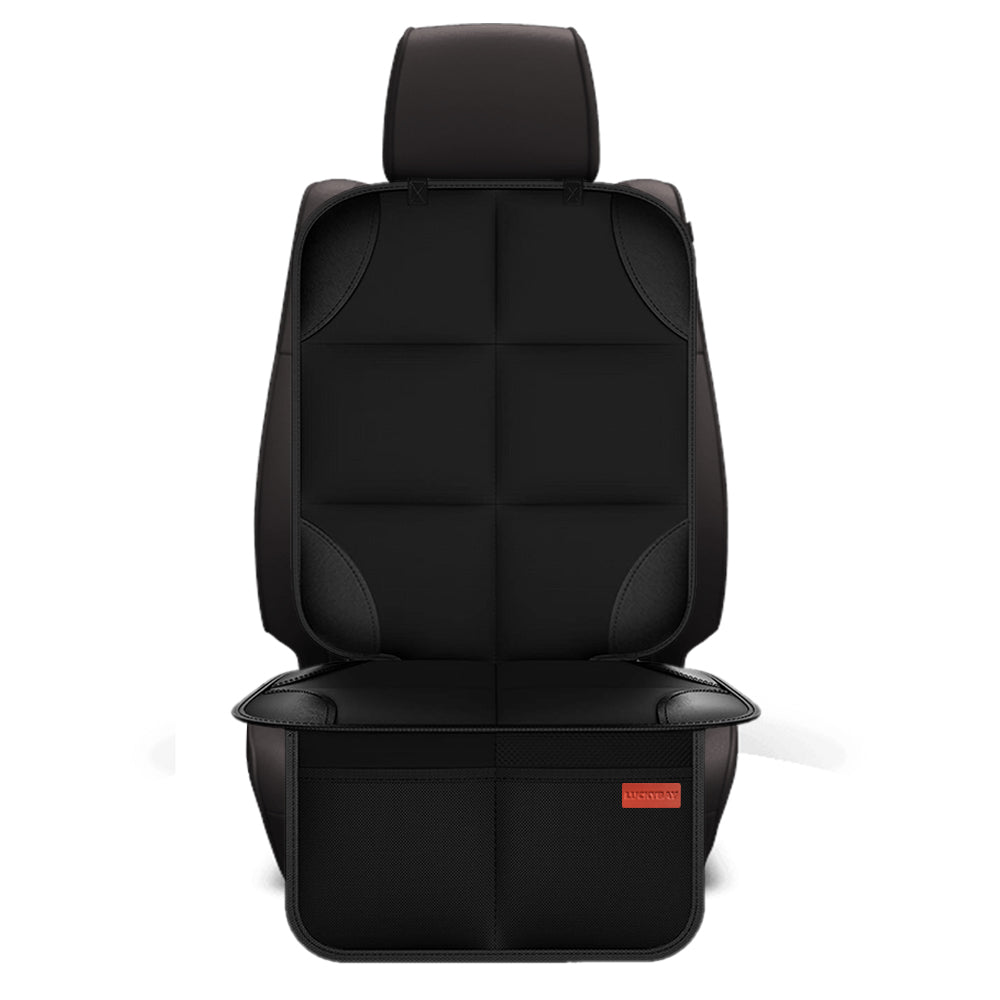 Luckybay Car Seat Protector – XL Kids Seat Cover with Thick Padding, Non - Slip Backing, 2 Mesh Pockets – Durable Waterproof 600D Fabric & PVC Leather by Luckybay | Vehicles & Parts > Vehicle Parts & Accessories > Vehicle Seats > Vehicle Seat Covers | Amurx