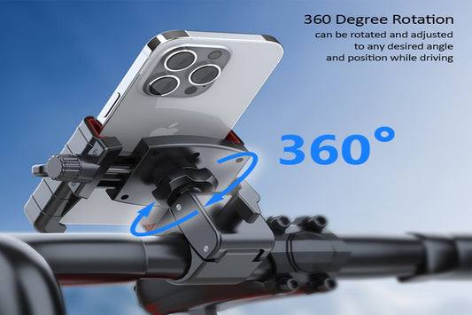 Camera-Friendly Bike Phone Mount - One-Hand Lock & 360° Rotation - Luckybay