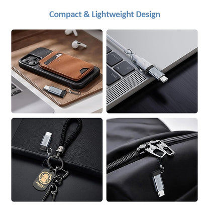 Amurx Lightning Female to USB - C Male Adapter 2 - Pack – Charging & Data Transfer Connector for iPhone 15 Series, iPad Air & Samsung Devices (Not for Audio/OTG) by Amurx | Electronics > Electronics Accessories > Adapters | Amurx