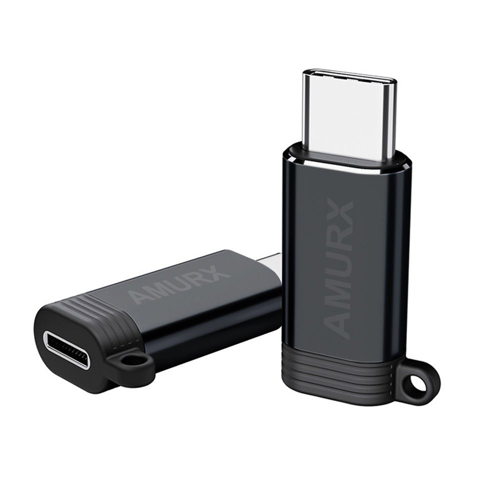 Amurx Lightning Female to USB - C Male Adapter 2 - Pack – Charging & Data Transfer Connector for iPhone 15 Series, iPad Air & Samsung Devices (Not for Audio/OTG) by Amurx | Electronics > Electronics Accessories > Adapters | Amurx
