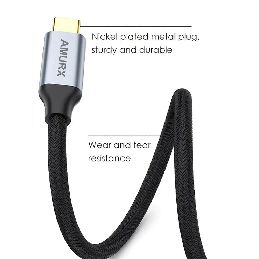 Amurx USB - C to HDMI Adapter 4K@60Hz – Type C (Thunderbolt 3/4) HDMI Converter for Monitor, MacBook, iPad, iMac, iPhone 15 Pro/Max & Mor by Amurx | Electronics > Electronics Accessories > Adapters | Amurx