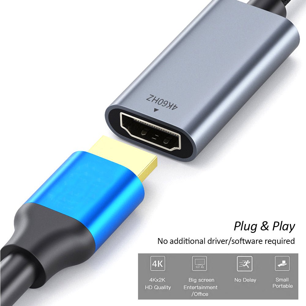 Amurx USB - C to HDMI Adapter 4K@60Hz – Type C (Thunderbolt 3/4) HDMI Converter for Monitor, MacBook, iPad, iMac, iPhone 15 Pro/Max & Mor by Amurx | Electronics > Electronics Accessories > Adapters | Amurx