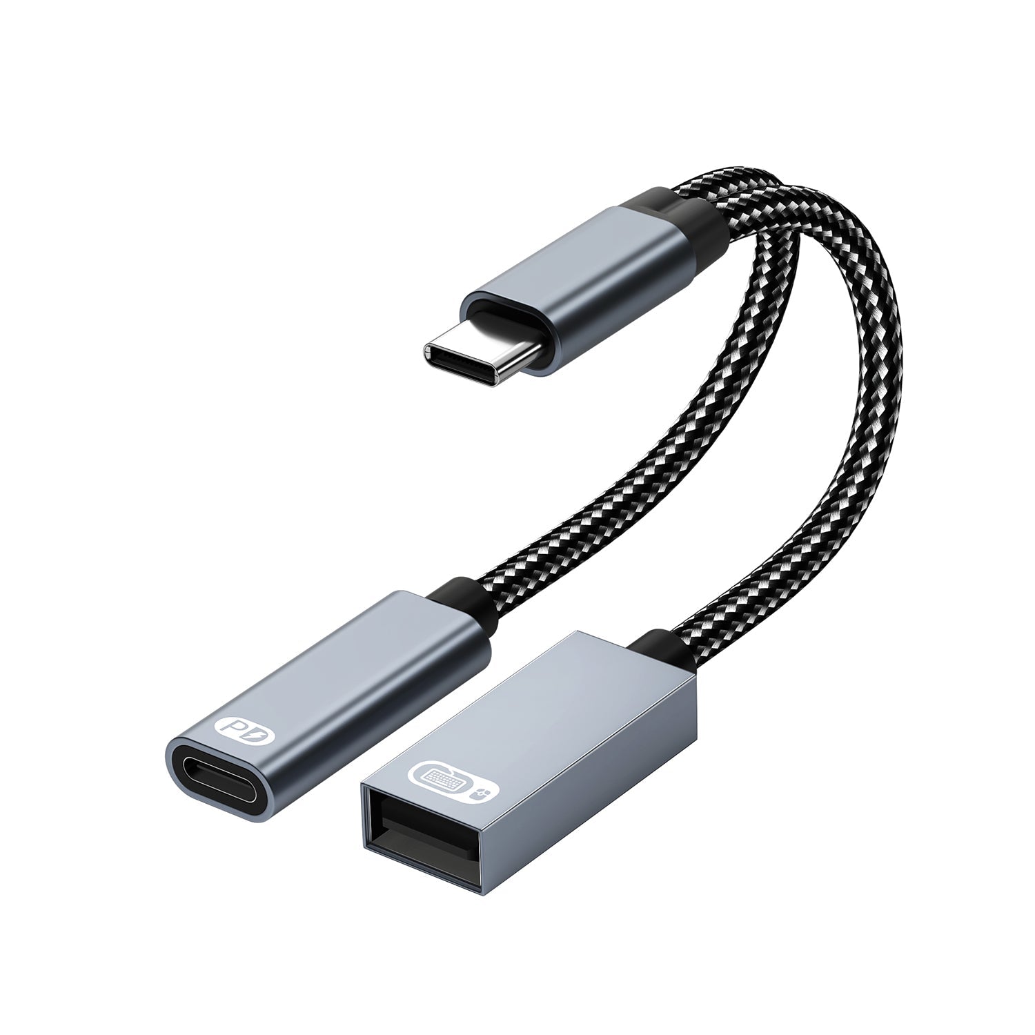 Amurx USB - C to USB Adapter – 2 - in - 1 USB - C Splitter with 60W PD Fast Charging & USB - A Port, OTG Compatible with iPhone 15, iPad Pro, Samsung S23/S22, Chromecast by Amurx | Electronics > Electronics Accessories > Adapters | Amurx