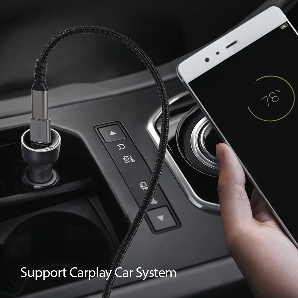 Amurx USB to USB - C Adapter – 2 - in - 1 USB - C Male to USB 3.2 Female + USB - C Female to USB - A Male, 10Gbps Thunderbolt Compatible with iPhone 16/15, MacBook, iPad, Samsung Galaxy by Amurx | Electronics > Electronics Accessories > Adapters | Amurx