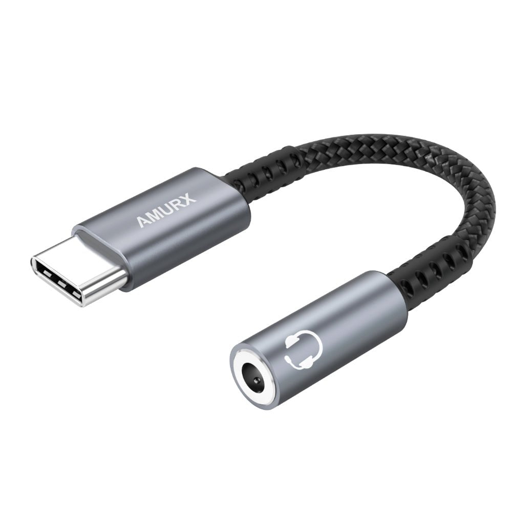 Amurx USB Type C to 3.5mm Headphone Jack Adapter – USB C to Aux Audio Dongle with Smart DAC Chip for Android, Samsung, Pixel, iPad & More by Amurx | Electronics > Electronics Accessories > Adapters | Amurx