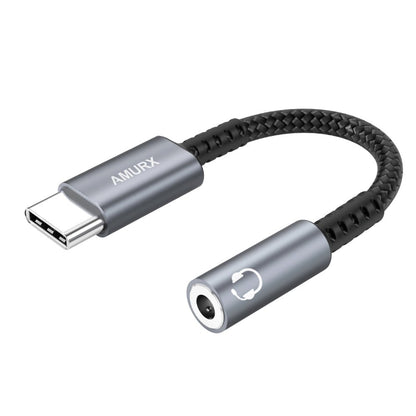 Amurx USB Type C to 3.5mm Headphone Jack Adapter – USB C to Aux Audio Dongle with Smart DAC Chip for Android, Samsung, Pixel, iPad & More by Amurx | Electronics > Electronics Accessories > Adapters | Amurx