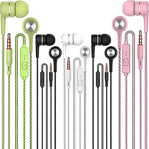 Kamon 5 - Pack Wired Earbuds with Mic & Remote – In - Ear Stereo 3.5mm Headphones by Kamon | Electronics > Audio > headphones | Amurx