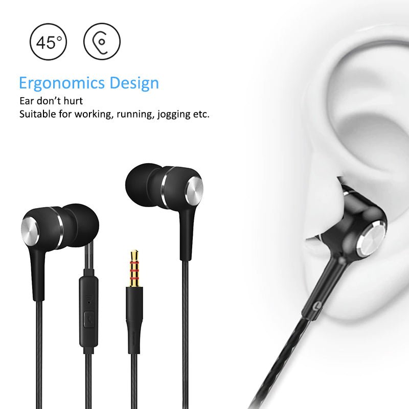 Kamon 5 - Pack Wired Earbuds with Mic & Remote – In - Ear Stereo 3.5mm Headphones by Kamon | Electronics > Audio > headphones | Amurx