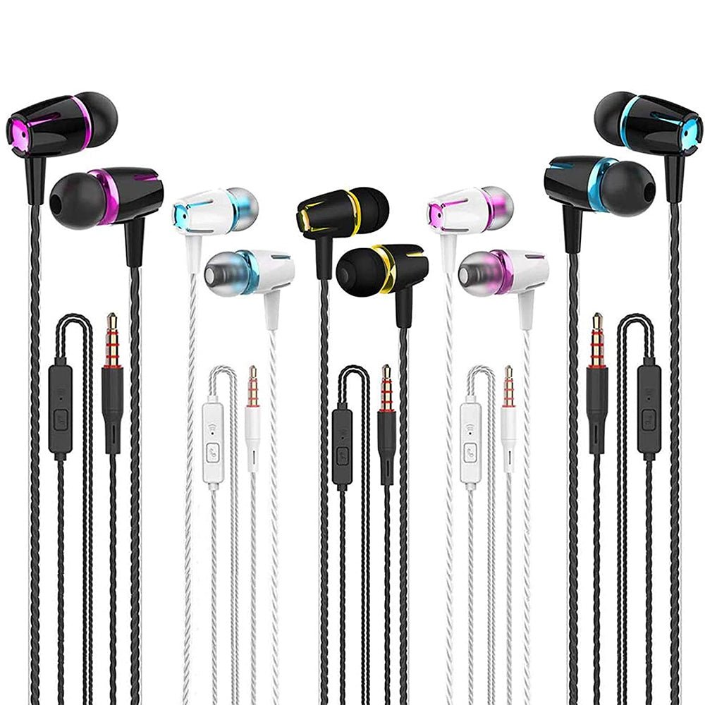 Kamon 5 - Pack Wired Earbuds with Mic & Remote – In - Ear Stereo 3.5mm Headphones by Kamon | Electronics > Audio > headphones | Amurx