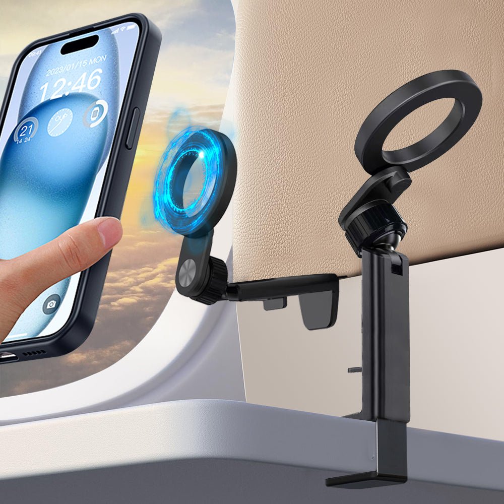 Kamon Airplane Phone Holder for MagSafe – Universal Travel Mount with 360° Rotation, Hands - Free Viewing, Pocket - Size Essential for iPhone 12/13/14/15/16 by Kamon | Electronics > Communications > Telephony > Mobile Phone Accessories > Mobile Phone Mounts | Amurx