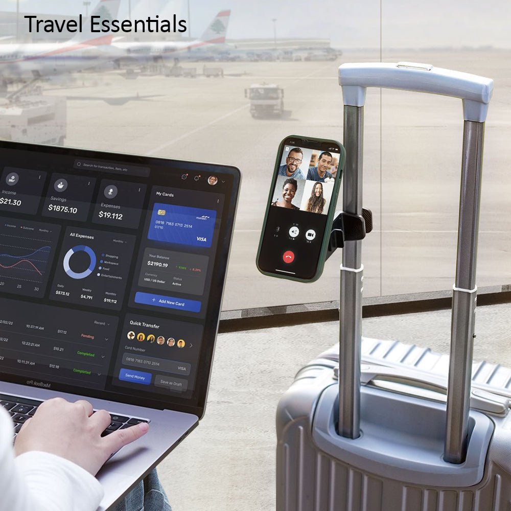 Kamon Airplane Phone Holder for MagSafe – Universal Travel Mount with 360° Rotation, Hands - Free Viewing, Pocket - Size Essential for iPhone 12/13/14/15/16 by Kamon | Electronics > Communications > Telephony > Mobile Phone Accessories > Mobile Phone Mounts | Amurx