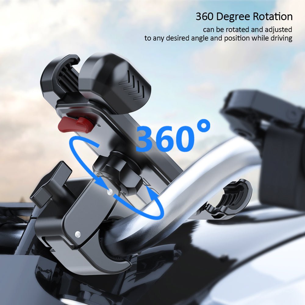 Kamon Bike Phone Mount Holder M296 – Motorcycle & Scooter Handlebar Phone Clamp with 360° Rotation, Camera - Friendly Design – Fits 4.5" - 7.0" Phone by Kamon | Vehicles & Parts > Vehicle Parts & Accessories > Vehicle Electronics Accessories > Vehicle Mounts | Amurx