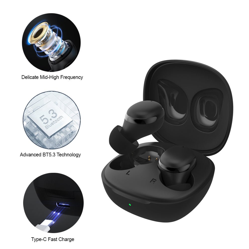 Kamon K11 Wireless Earbuds with Charging Case – Bluetooth 5.3, Touch Control, Waterproof In - Ear Headphones with Mic, Stereo Sound for iPhone, Samsung, Android by Kamon | Electronics > Audio > headphones | Amurx