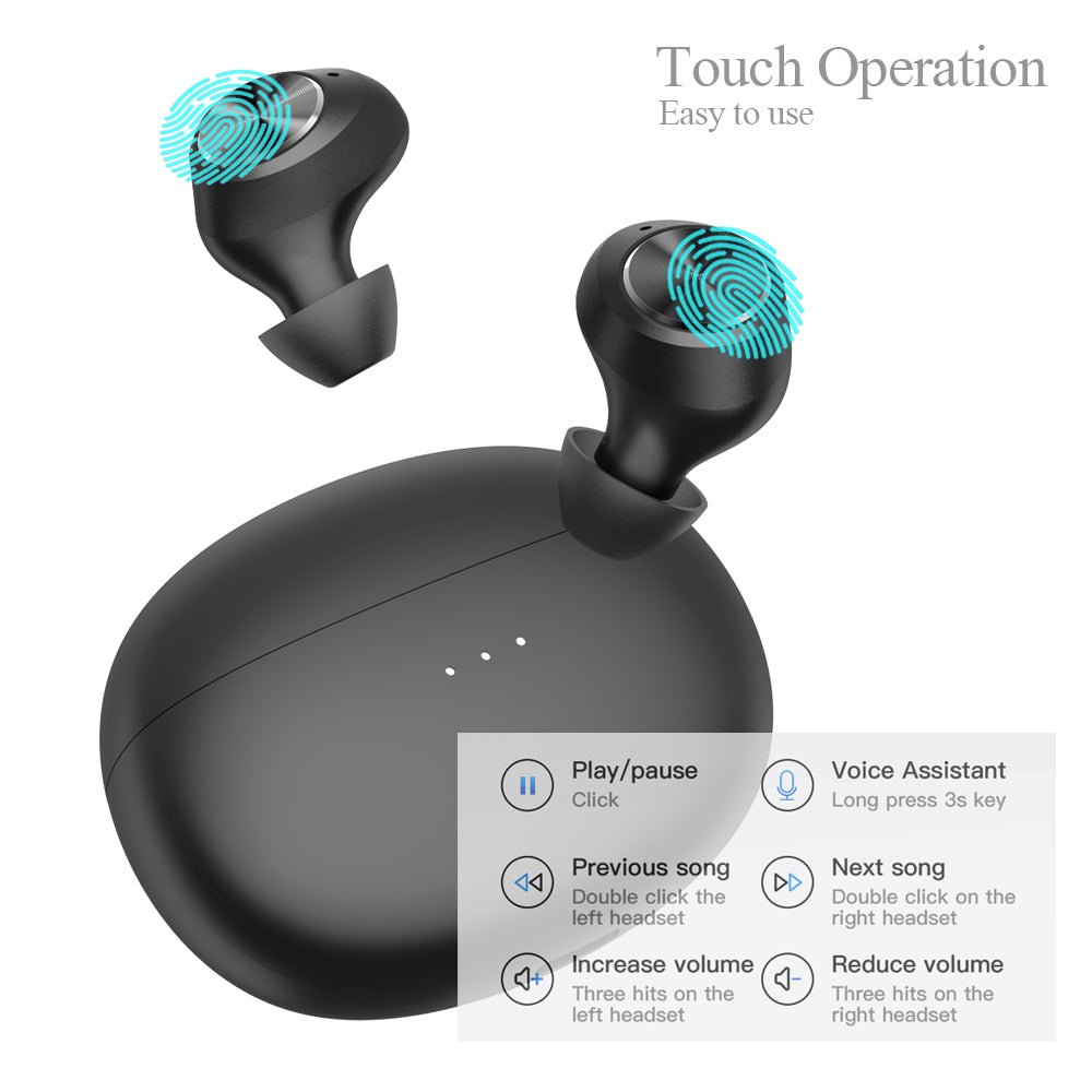Kamon K12 Wireless Earbuds with Charging Case, Bluetooth 5.3 In - Ear Headphones with Mic, Waterproof Stereo Sound by Kamon | Electronics > Audio > headphones | Amurx