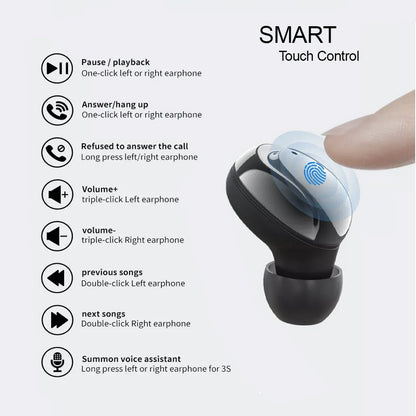 Kamon K30 Wireless Bluetooth 5.1 Earbuds with Mic & Charging Case – Touch Control, Waterproof In - Ear Headphones with Stereo Sound for iPhone & Samsun by Kamon | Electronics > Audio > headphones | Amurx