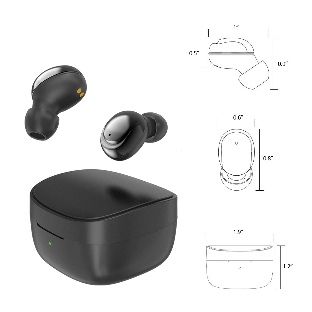 Kamon K30 Wireless Bluetooth 5.1 Earbuds with Mic & Charging Case – Touch Control, Waterproof In - Ear Headphones with Stereo Sound for iPhone & Samsun by Kamon | Electronics > Audio > headphones | Amurx