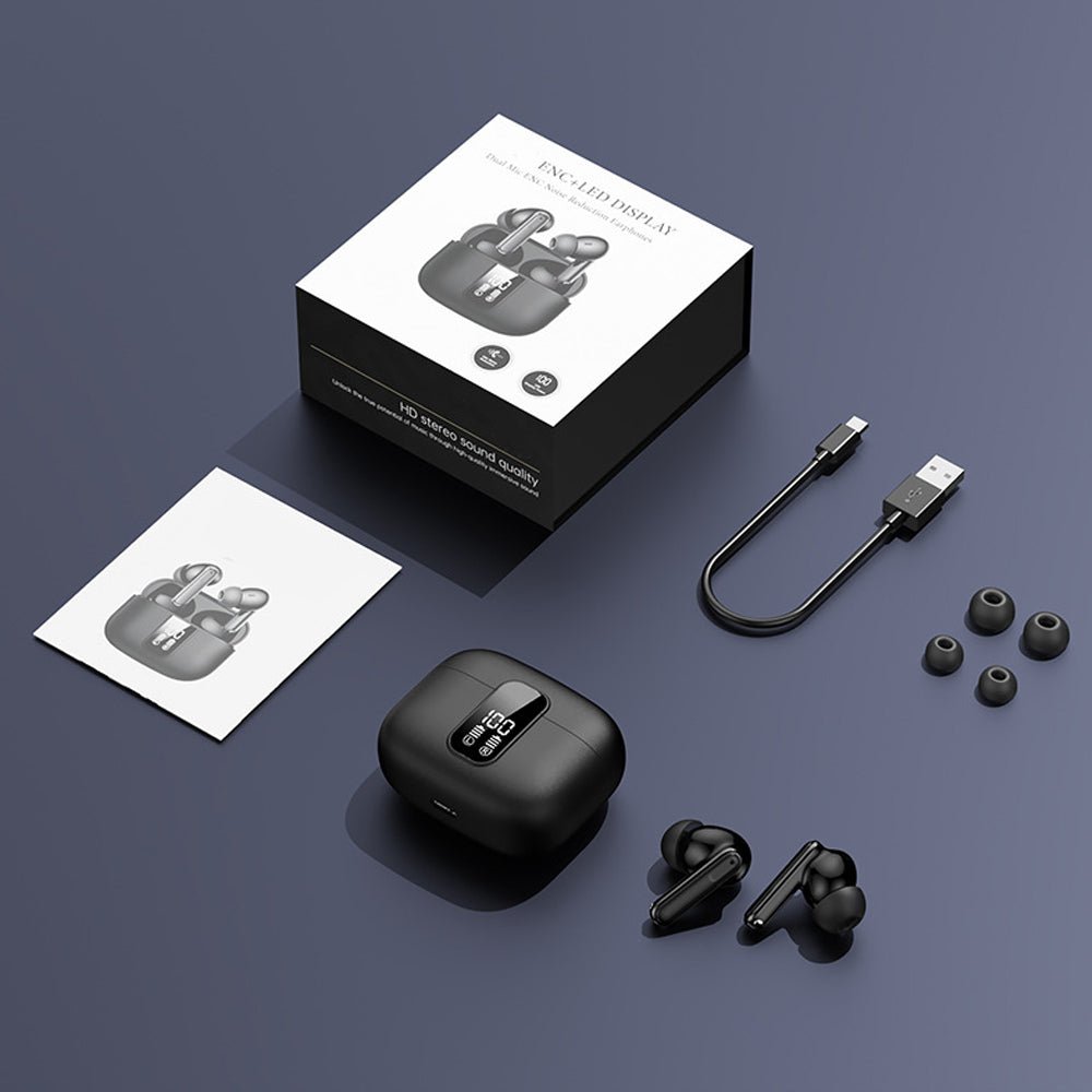 Kamon K40 Bluetooth 5.3 Wireless Earbuds with Mic, LED Display, Waterproof by Kamon | Electronics > Audio > headphones | Amurx