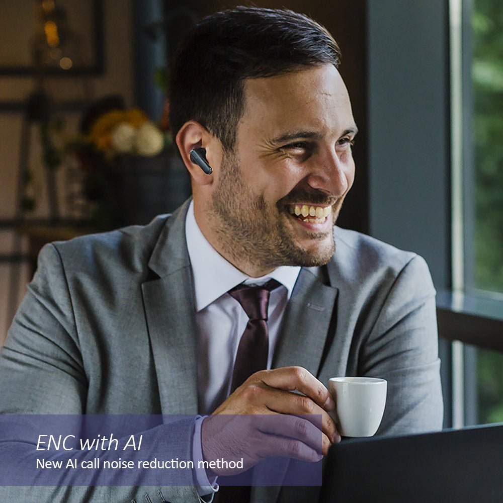 Kamon K40 Bluetooth 5.3 Wireless Earbuds with Mic, LED Display, Waterproof by Kamon | Electronics > Audio > headphones | Amurx