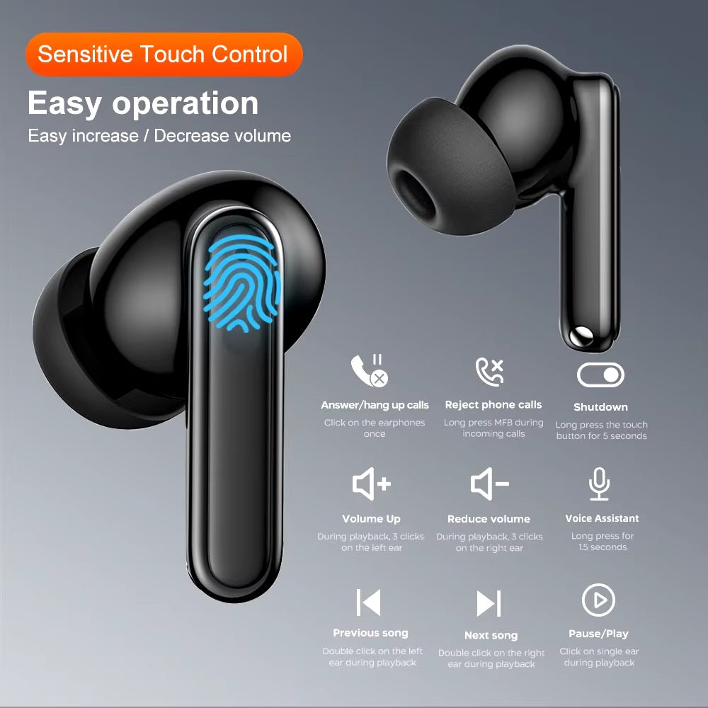 Kamon K40 Bluetooth 5.3 Wireless Earbuds with Mic, LED Display, Waterproof by Kamon | Electronics > Audio > headphones | Amurx