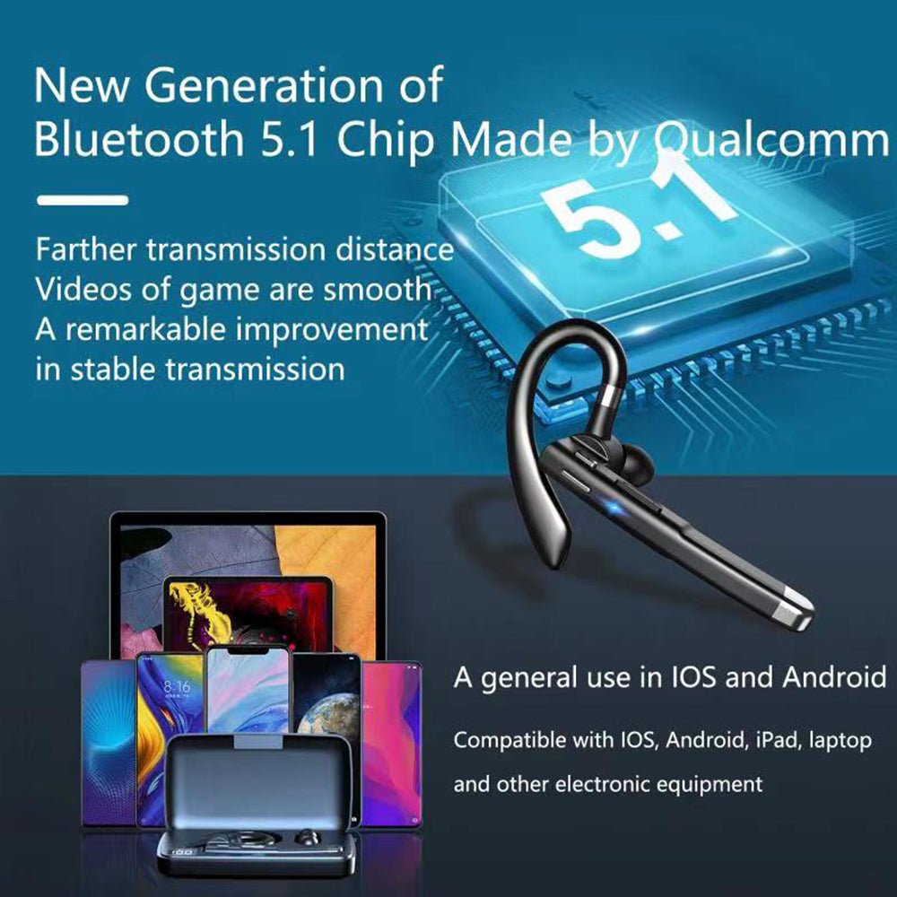 Kamon K520 Wireless Bluetooth 5.1 Earbuds with Mic & Charging Case – Hands - Free Headset for Driving & Office – Compatible with iPhone & Android by Kamon | Electronics > Audio > headphones | Amurx