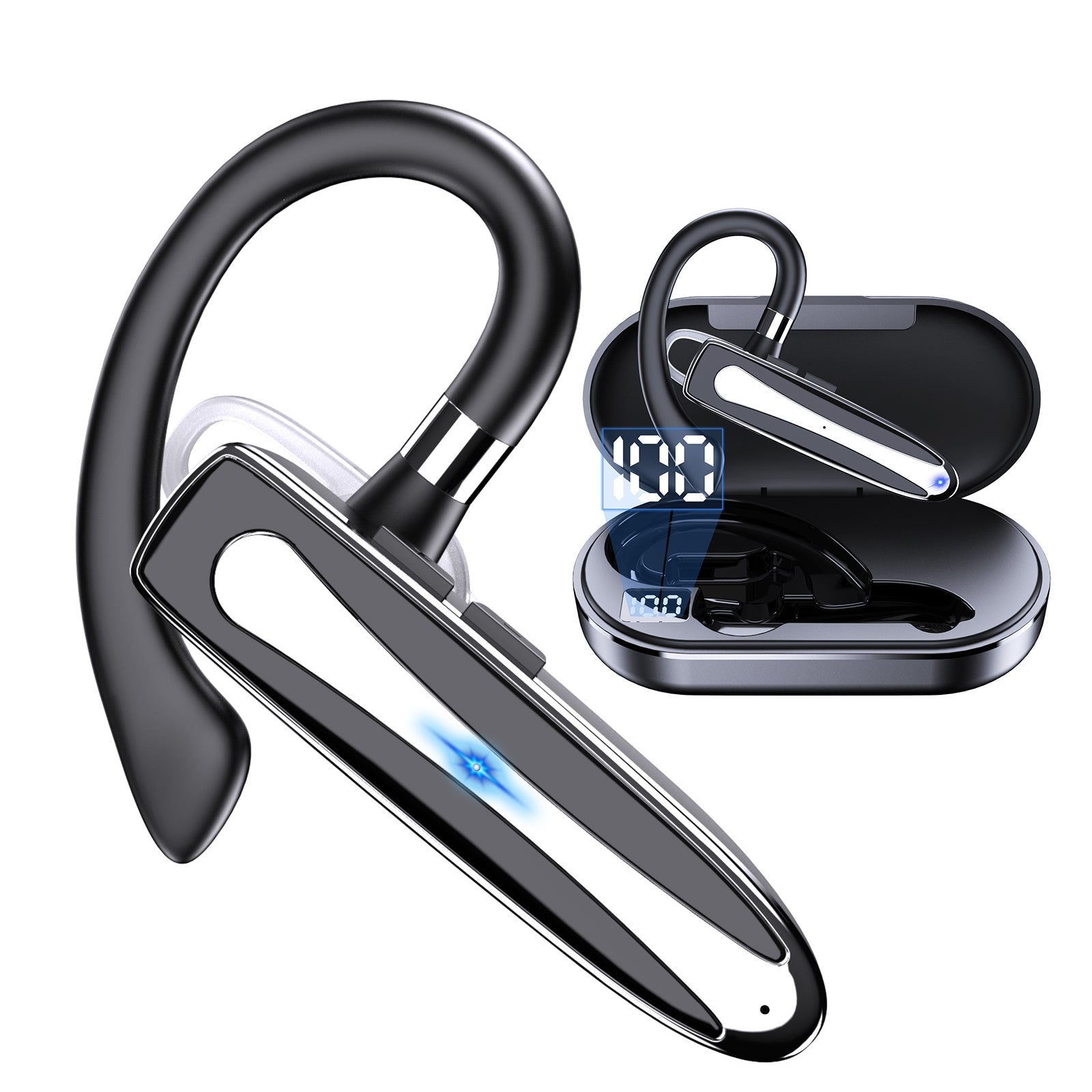 Kamon K530 Wireless Bluetooth 5.1 Earbuds with Mic & Charging Case – Hands - Free Headset for Driving & Office – Compatible with iPhone & Android by Kamon | Electronics > Audio > headphones | Amurx