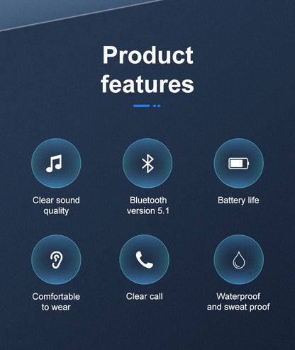 Kamon K530 Wireless Bluetooth 5.1 Earbuds with Mic & Charging Case – Hands - Free Headset for Driving & Office – Compatible with iPhone & Android by Kamon | Electronics > Audio > headphones | Amurx