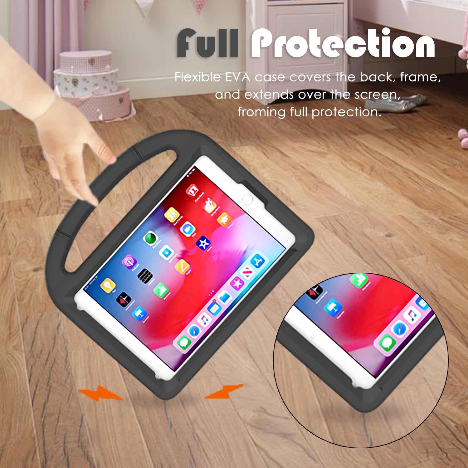 Kamon Kids Case for iPad Mini 5/4/3/2/1 (7.9") – Lightweight Shockproof Protective Bumper with Handle & Stand, Child - Friendly iPad Cover by Kamon | Electronics > Electronics Accessories > Computer Accessories > Tablet Accessories > Tablet Cases | Amurx