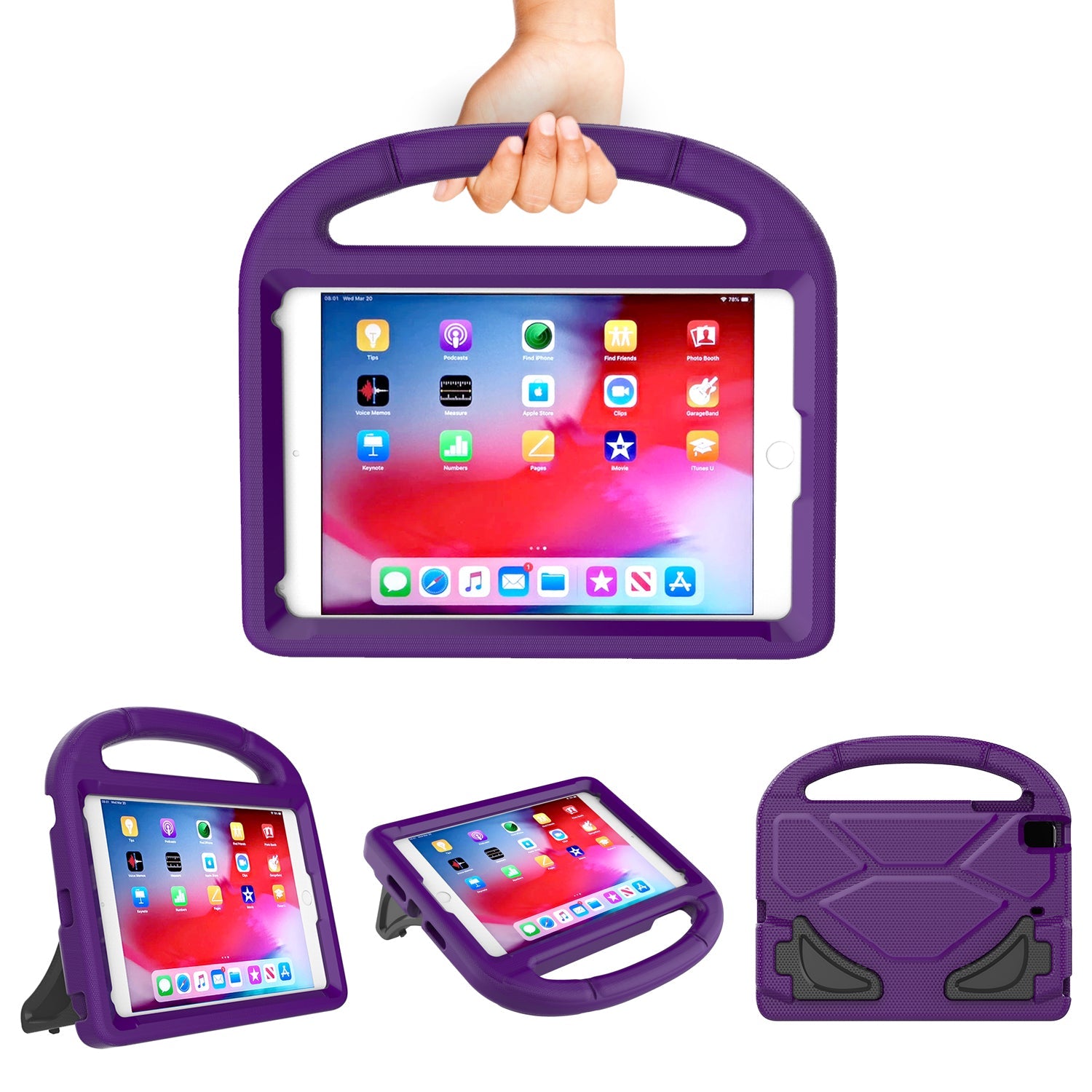 Kamon Kids Case for iPad Mini 5/4/3/2/1 (7.9") – Lightweight Shockproof Protective Bumper with Handle & Stand, Child - Friendly iPad Cover by Kamon | Electronics > Electronics Accessories > Computer Accessories > Tablet Accessories > Tablet Cases | Amurx