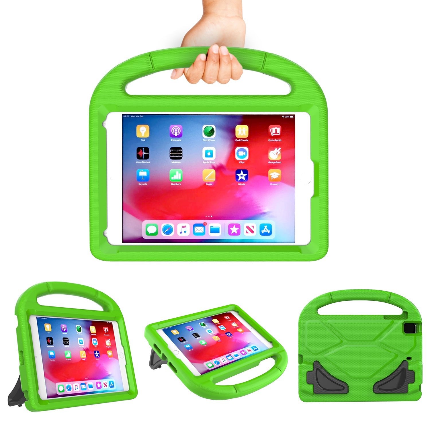 Kamon Kids Case for iPad Mini 5/4/3/2/1 (7.9") – Lightweight Shockproof Protective Bumper with Handle & Stand, Child - Friendly iPad Cover by Kamon | Electronics > Electronics Accessories > Computer Accessories > Tablet Accessories > Tablet Cases | Amurx