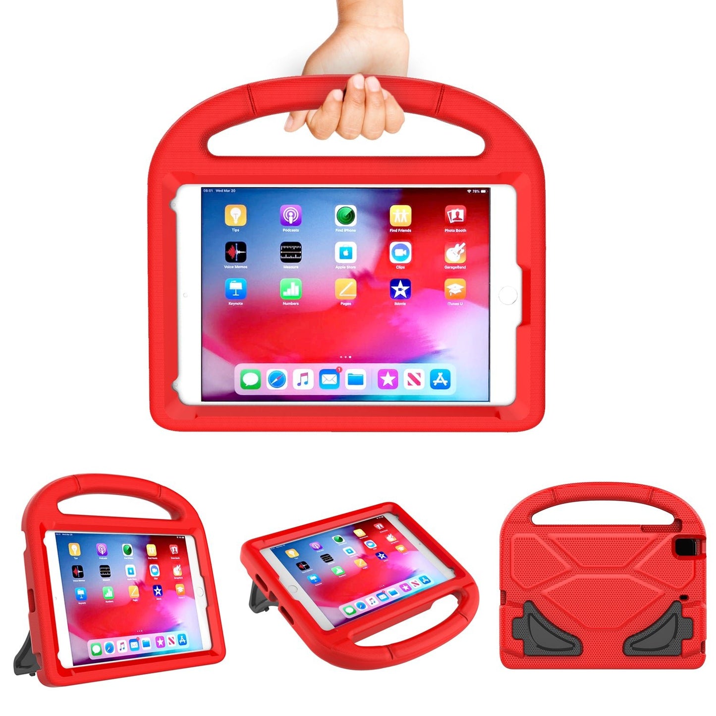 Kamon Kids Case for iPad Mini 5/4/3/2/1 (7.9") – Lightweight Shockproof Protective Bumper with Handle & Stand, Child - Friendly iPad Cover by Kamon | Electronics > Electronics Accessories > Computer Accessories > Tablet Accessories > Tablet Cases | Amurx