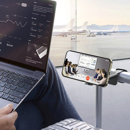 Kamon Magnetic Airplane Phone Holder Mount – Hands - Free Travel Stand for iPhone 16 Pro Max with MagSafe Case – Essential Phone Mount for Flight Use by Kamon | Electronics > Communications > Telephony > Mobile Phone Accessories > Mobile Phone Mounts | Amurx