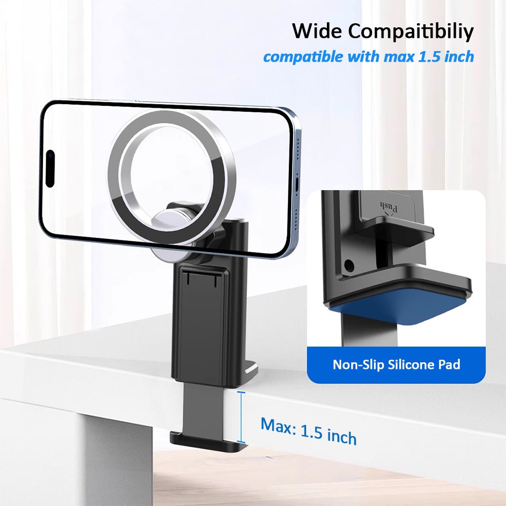 Kamon Magnetic Airplane Phone Holder Mount – Hands - Free Travel Stand for iPhone 16 Pro Max with MagSafe Case – Essential Phone Mount for Flight Use by Kamon | Electronics > Communications > Telephony > Mobile Phone Accessories > Mobile Phone Mounts | Amurx