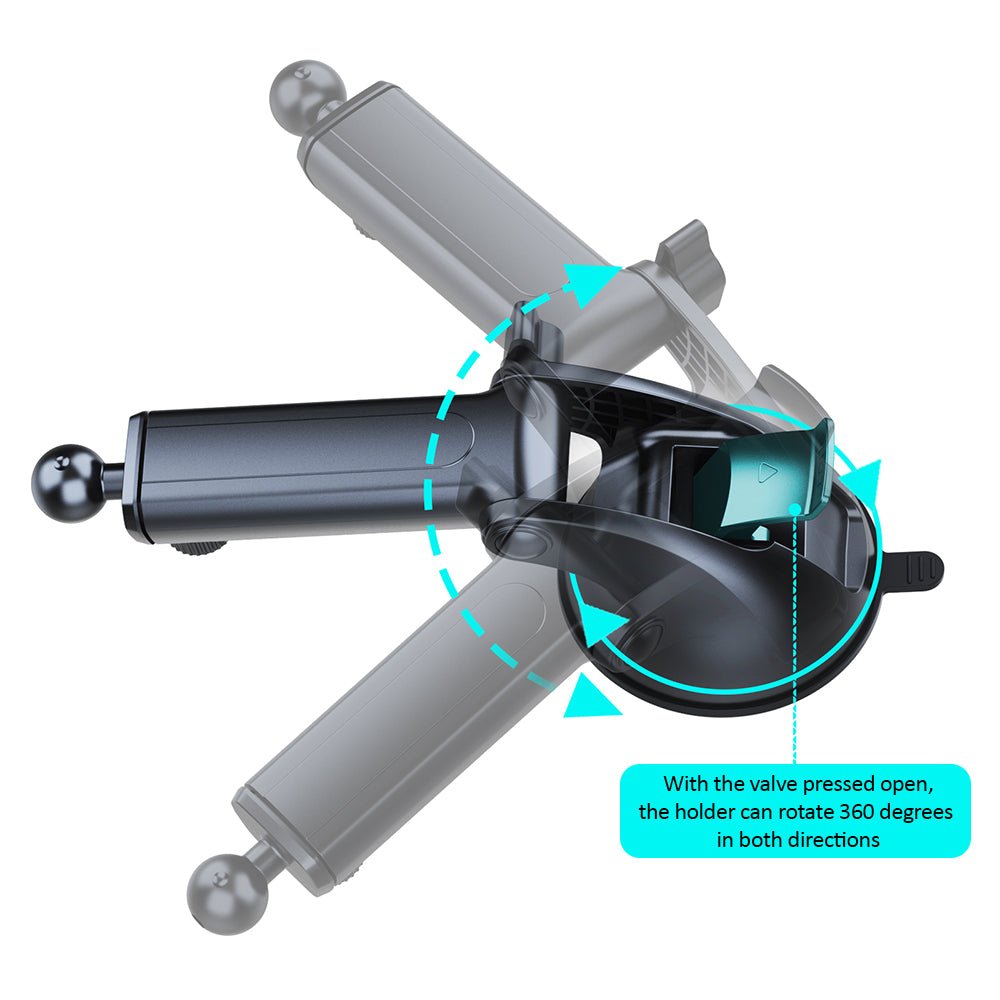 Kamon Replacement Suction Cup Mount – Dashboard & Windshield 17mm Ball Joint with Telescopic Arm for Phone Holder, Magnetic Mount & GPS by Kamon | Cell Phone Mounts & Holders | Amurx