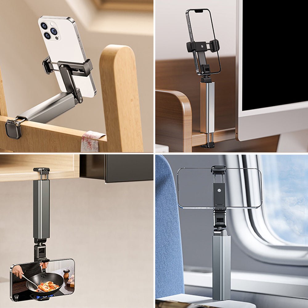 Kamon Universal Airplane Phone Holder Mount – Pocket - Size Travel Essential with Dual 360° Rotation for Hands - Free Viewing on Flights by Kamon | Electronics > Communications > Telephony > Mobile Phone Accessories > Mobile Phone Mounts | Amurx