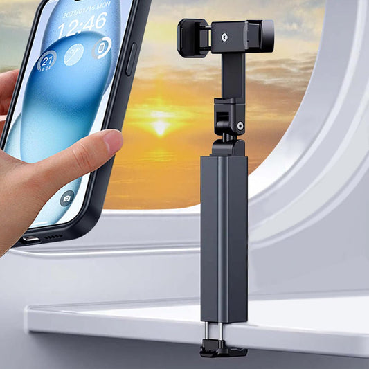 Kamon Universal Airplane Phone Holder Mount – Pocket - Size Travel Essential with Dual 360° Rotation for Hands - Free Viewing on Flights by Kamon | Electronics > Communications > Telephony > Mobile Phone Accessories > Mobile Phone Mounts | Amurx