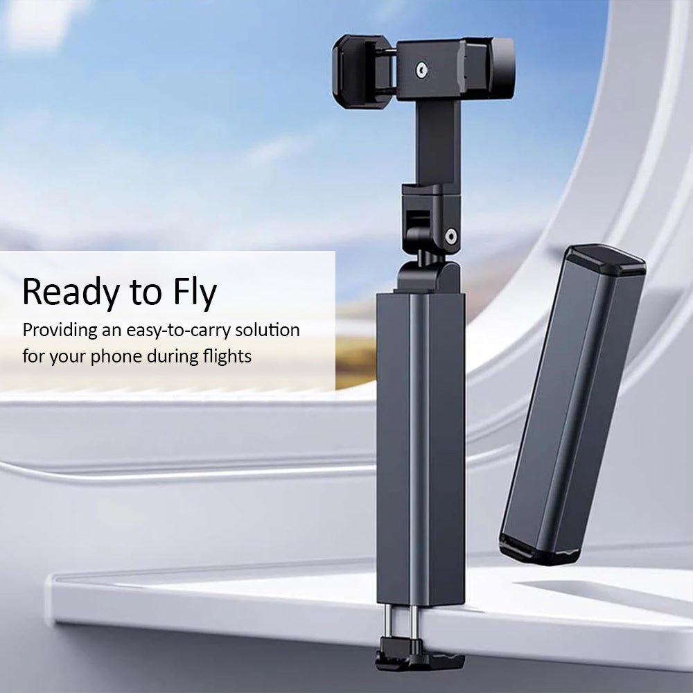 Kamon Universal Airplane Phone Holder Mount – Pocket - Size Travel Essential with Dual 360° Rotation for Hands - Free Viewing on Flights by Kamon | Electronics > Communications > Telephony > Mobile Phone Accessories > Mobile Phone Mounts | Amurx