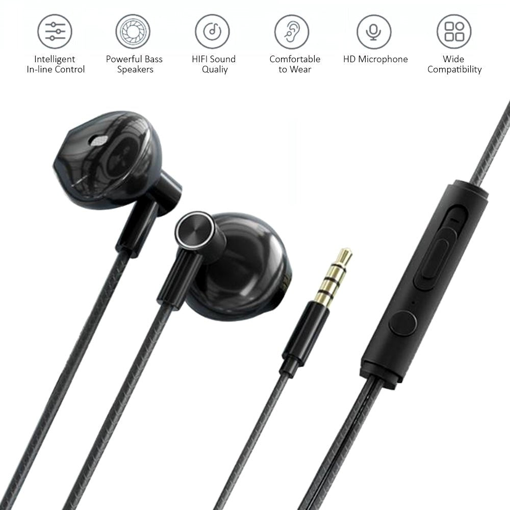 Kamon Wired Earbuds with Mic & Remote – In - Ear 3.5mm Headphones by Kamon | Electronics > Audio > headphones | Amurx