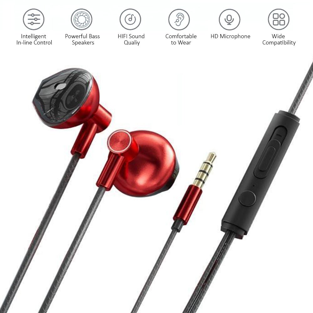 Kamon Wired Earbuds with Mic & Remote – In - Ear 3.5mm Headphones by Kamon | Electronics > Audio > headphones | Amurx