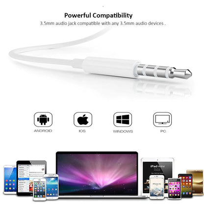 Kamon Wired Earbuds with Mic & Remote – In - Ear 3.5mm Headphones - Luckybay