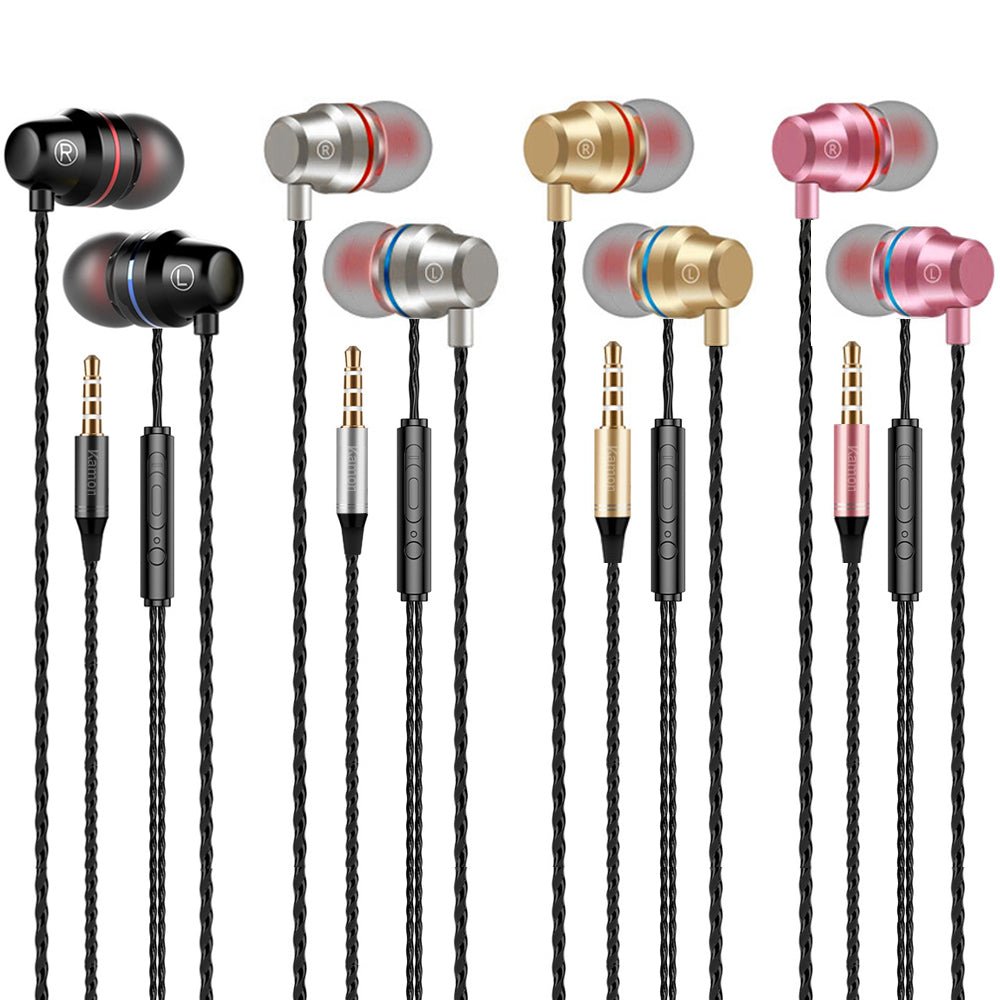 Kamon Wired Earbuds with Mic & Remote – In - Ear 3.5mm Headphones - Luckybay