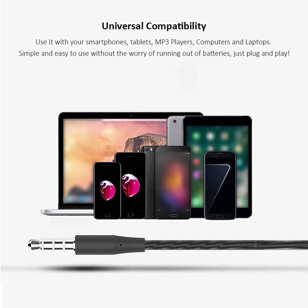 Kamon Wired Earbuds with Mic & Remote – In - Ear 3.5mm Headphones - Luckybay