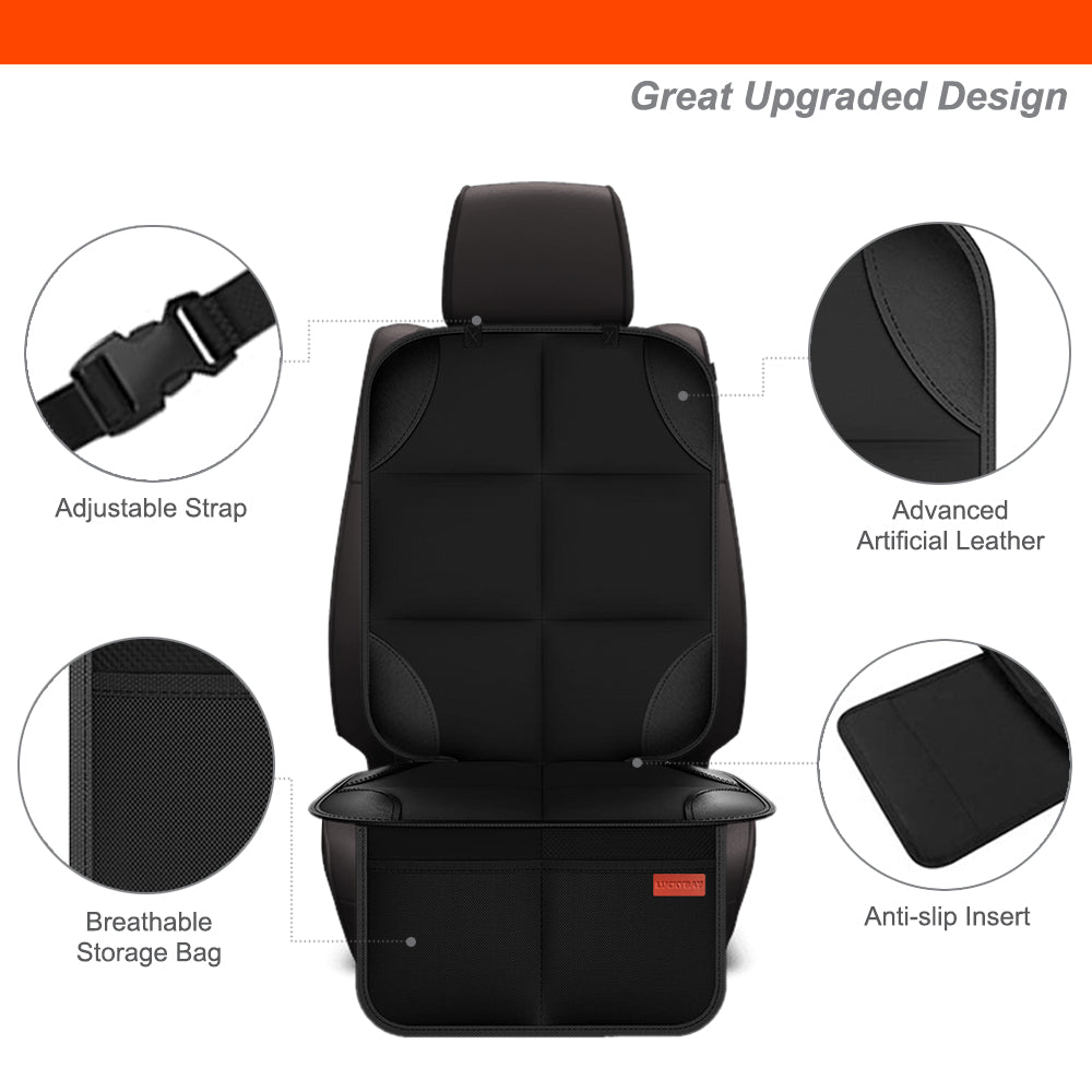 Luckybay 2 - in - 1 Car Seat Protector & Kick Mat – Kids Backseat Organizer with Tablet Holder, Storage Pockets & Waterproof Cover by Luckybay | Vehicles & Parts > Vehicle Parts & Accessories > Vehicle Interior Accessories > Vehicle Organizers | Amurx