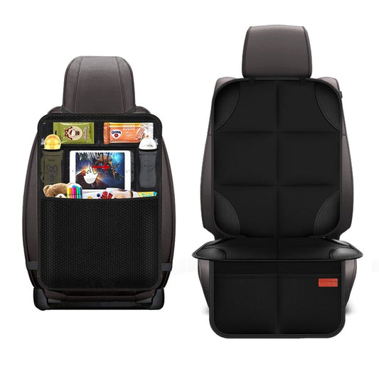 Luckybay 2 - in - 1 Car Seat Protector & Kick Mat – Kids Backseat Organizer with Tablet Holder, Storage Pockets & Waterproof Cover by Luckybay | Vehicles & Parts > Vehicle Parts & Accessories > Vehicle Interior Accessories > Vehicle Organizers | Amurx