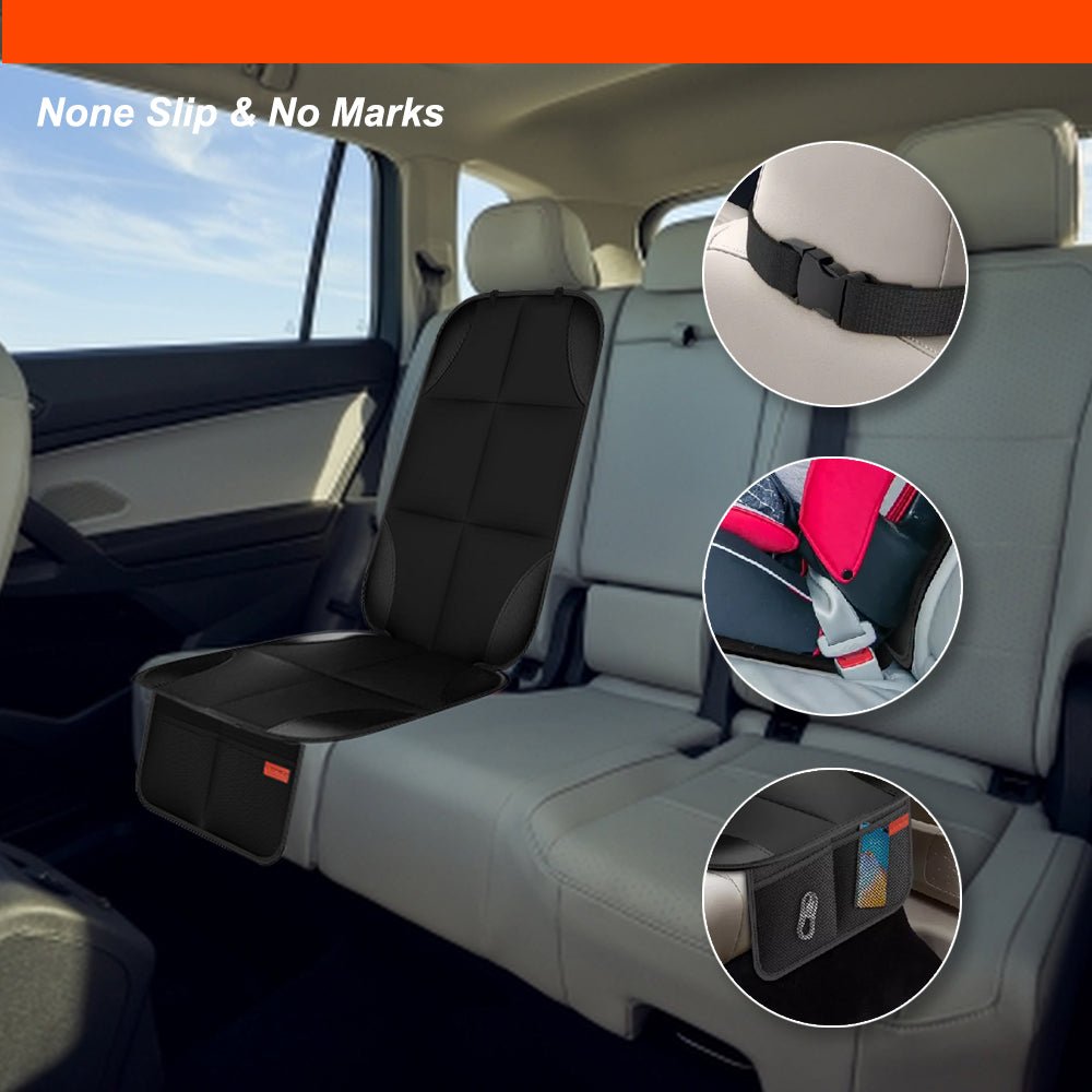 Luckybay 2 - in - 1 Car Seat Protector & Kick Mat – Kids Backseat Organizer with Tablet Holder, Storage Pockets & Waterproof Cover by Luckybay | Vehicles & Parts > Vehicle Parts & Accessories > Vehicle Interior Accessories > Vehicle Organizers | Amurx