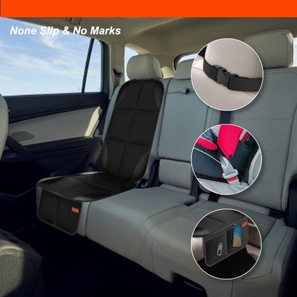 Luckybay 2 - in - 1 Car Seat Protector & Kick Mat – Kids Backseat Organizer with Tablet Holder, Storage Pockets & Waterproof Cover by Luckybay | Vehicles & Parts > Vehicle Parts & Accessories > Vehicle Interior Accessories > Vehicle Organizers | Amurx