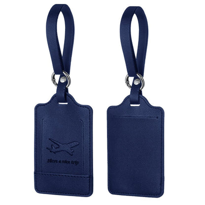 Luckybay 2 Pack Luggage Tags – PU Leather Travel ID Bag Tags with Privacy Cover for Suitcases, Backpacks & Carry - Ons – Durable Travel Essentials by Luckybay | Luggage & Bags > Luggage Accessories > Luggage Tags | Amurx